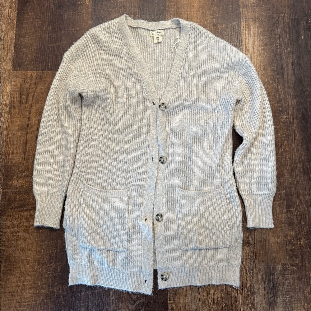 Jessica Simpson Cream Knit button front Sweater